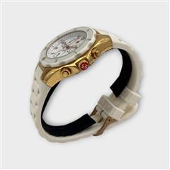 Michele Tahitian Jelly Bean White Steel Ladies Watch MWW12F000008